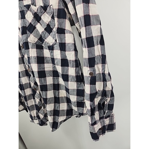 Faded Glory Shirt Womens Flannel Plaid Button Up Long‎ Sleeve Large 12 - 14 - Picture 6 of 8